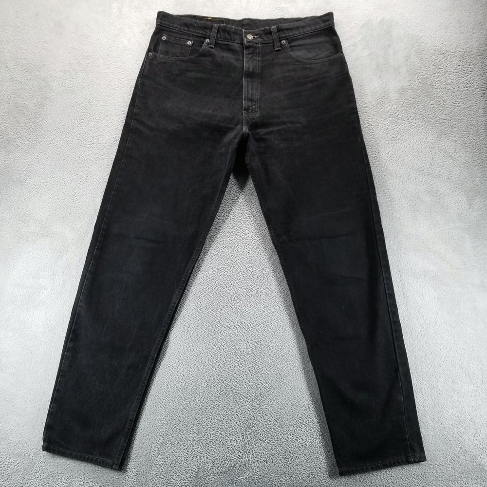 VTG Levis 550 Jeans‎ Mens 38x34 Black Relaxed Tapered Made In USA 90s